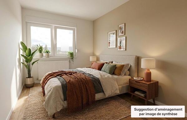 Beau T3 rénové 70 m² - Dernier étage à Florange