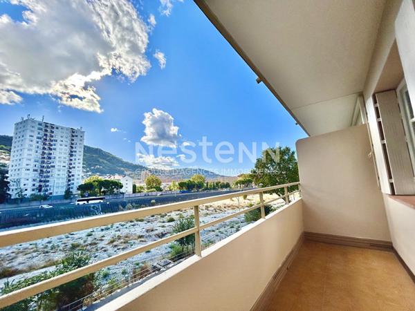 Exclusivité - NICE EST (06000) - Appartement 3 pièces 57.25 m2 avec balcon face au Paillon