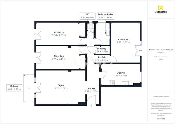 Vente Appartement 4 pièces de 90m² - 92500 Rueil-Malmaison