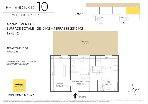 Appartement à vendre 2 pièces 38 m² Morlaix