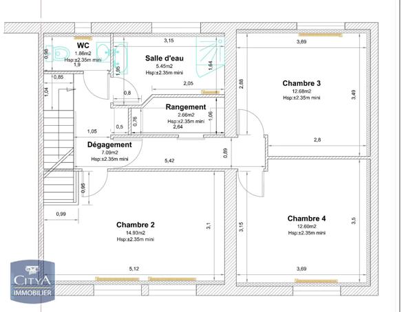 Location maison 4 pièces de 110m²