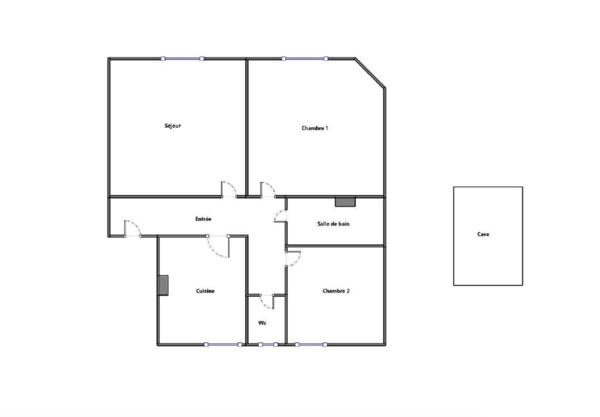 Appartement 2 pièces - 53 m² Exclusivité efficity