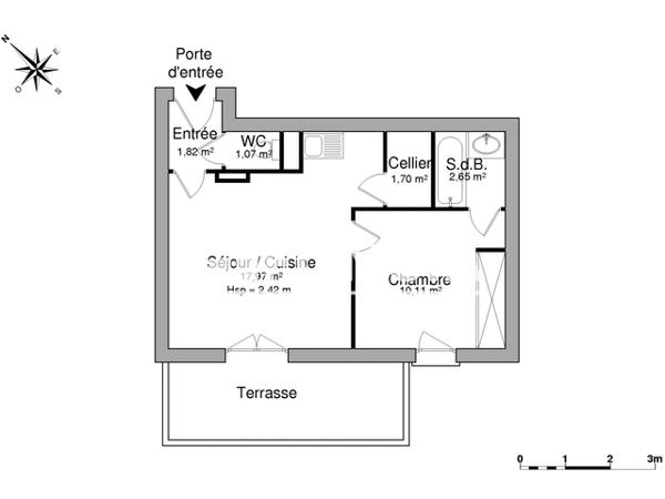 Location Appartement 2 pièces 35.32 m² - 7 QUATER RUE PAUL BEME Le Passage 47520