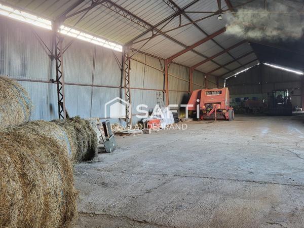Hangar avec panneaux photovotaïques et parcelle constructible