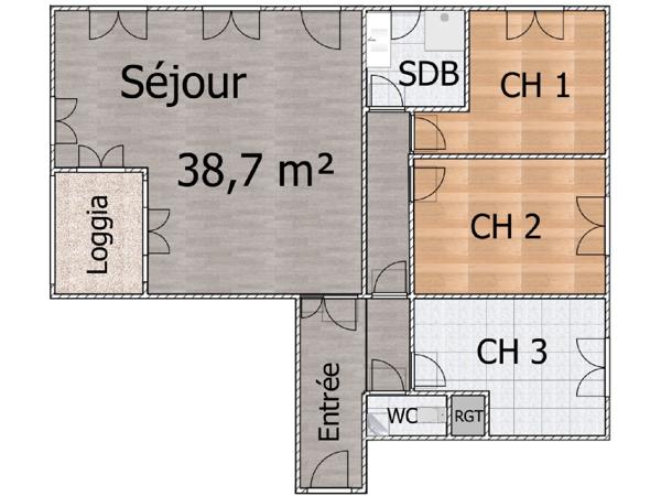 Appartement
         4 pièces
        - 88 m² 282 000 € *