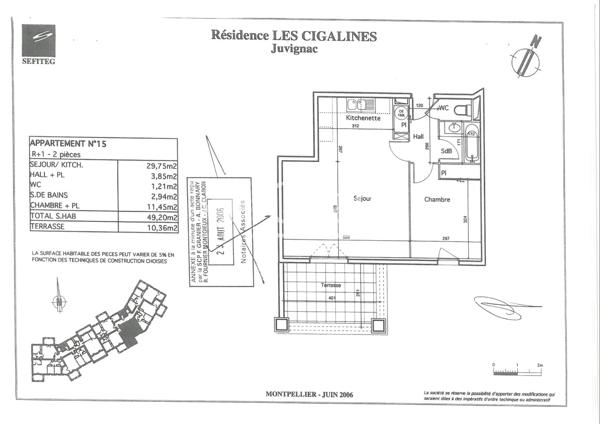 Appartement · Location Juvignac (34990) 2 pièces · 49m²