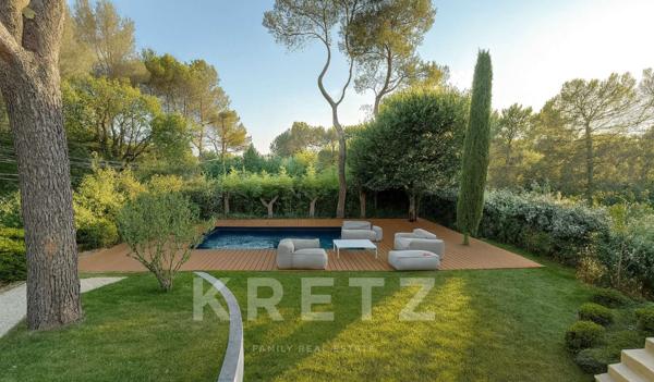 Maison rénovée à 5 mn du centre ville d’Aix-en-Provence, au cœur du très prisé site des Pinchinats