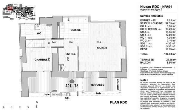 Appartement de standing sur Vourles 5 pièces 120.30 m2
