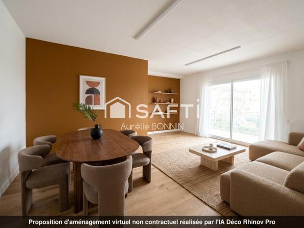 Superbe T4 de 90m² avec deux parkings sécurisés en sous sol et un cellier