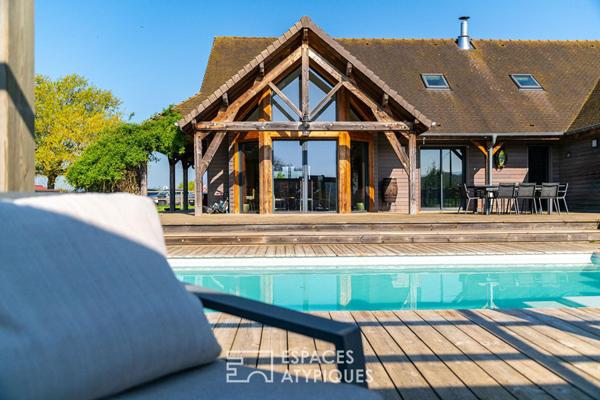 Villa contemporaine en bois et son domaine équestre d’exception