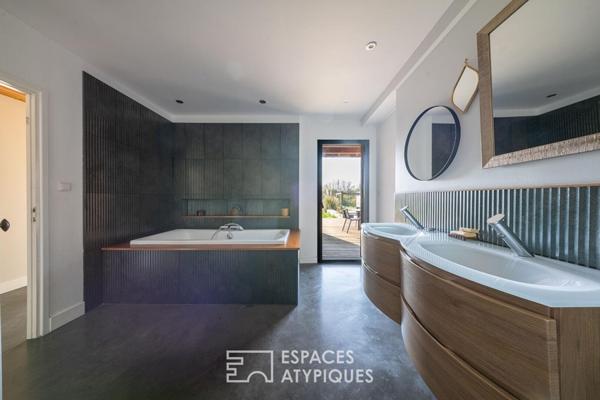 Villa contemporaine en bois et son domaine équestre d’exception
