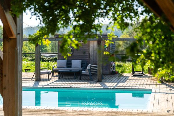 Villa contemporaine en bois et son domaine équestre d’exception