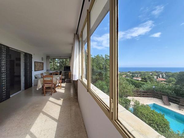 Saint-Aygulf, maison vue mer 4 chambres piscine atelier calme absolu