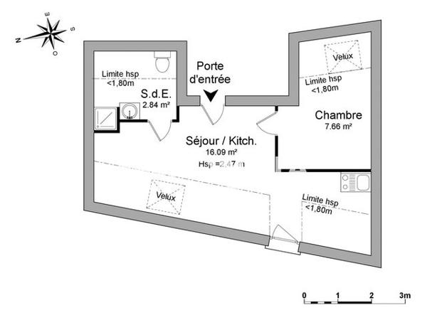 Location Appartement 2 pièces 26.6 m² - 1 RUE MARC LECLERC Saint Laurent De La Plaine 49290