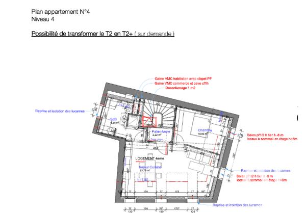 Appartement à vendre 2 pièces 43 m² Morlaix