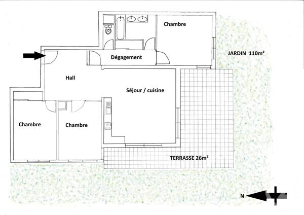 Appartement F3 à vendre  3 pièces - 88,87 m2 LYON - 69003