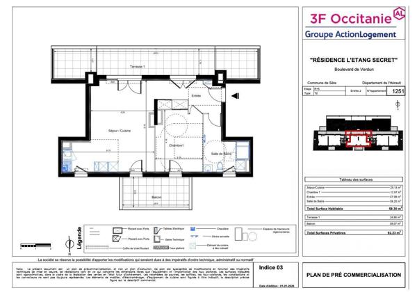APPARTEMENT N° 1251