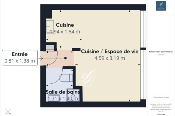Vente - Appartement 1 pièces 22 m 2 Paris (75015)