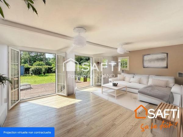 Maison familiale avec beau jardin, vue dégagée et sans vis-à-vis