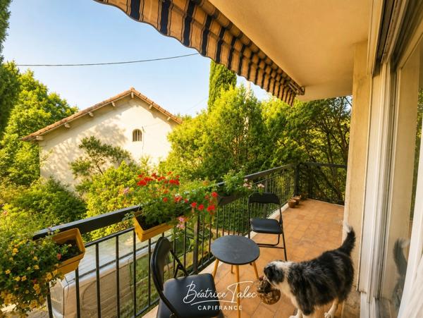 Comme une maison ! Appartement 4 pièces, contemporain avec jardin privatif de 530 m², parking, Aix-en-Provence, Résidence,