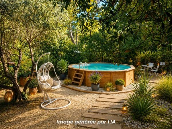 Comme une maison ! Appartement 4 pièces, contemporain avec jardin privatif de 530 m², parking, Aix-en-Provence, Résidence,
