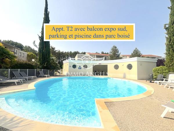 Appt T2 meublé avec balcon, piscine et parking