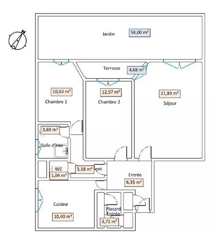 Vente                                                      Appartement
                        
                     3 pièces                      73 m2                     à Asnières-sur-Seine