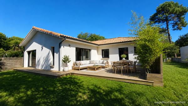 LABENNE - Maison contemporaine de plain-pied - 5 chambres - DPE A - Garage - Jardin