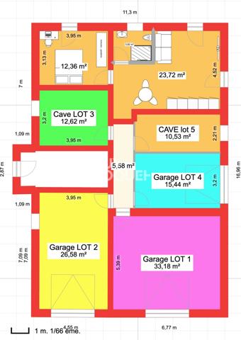 Appartement à vendre de 3 pièces de 69 m²
