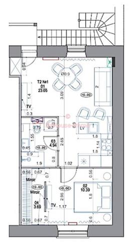 Appartement à vendre 2 pièces de 42 m²