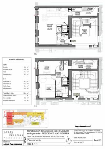 Appartement à vendre  3 pièces •  Rochefort
