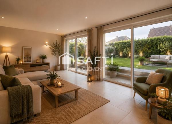 Maison individuelle de 220 m2 avec 6 chambres sur un terrain de 490 m2 avec un sous sol total.