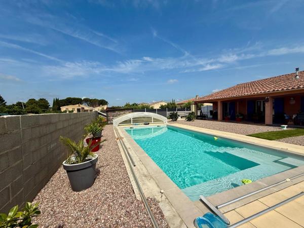 Maison à vendre 5 pièces PEYRIAC MINERVOIS (11) 135 m2 environ, 3 chambres, piscine, garage terrain 885m2