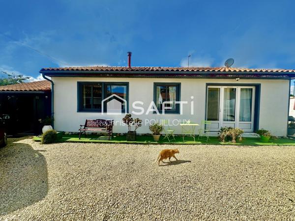 Maison de plain pied rénovée, 3 chambres, 1 bureau