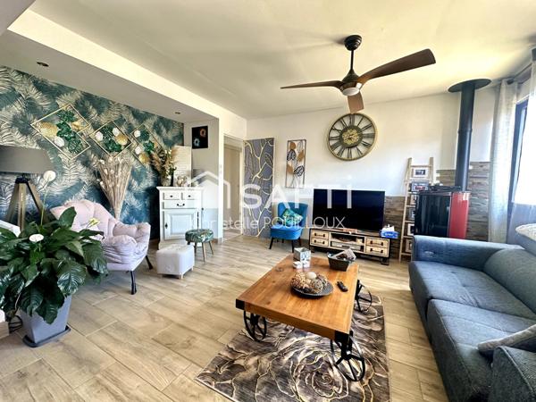 Maison de plain pied rénovée, 3 chambres, 1 bureau