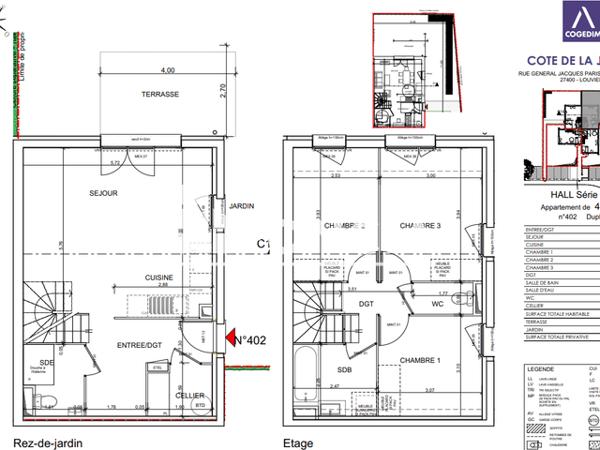 Location Appartement 4 pièces 80.84 m² - Louviers 27400