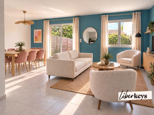 Caluire-et-Cuire – Vernay | Maison de ville 93 m² – 3 chambres – jardin - 1 box & 1 place de stationnement.