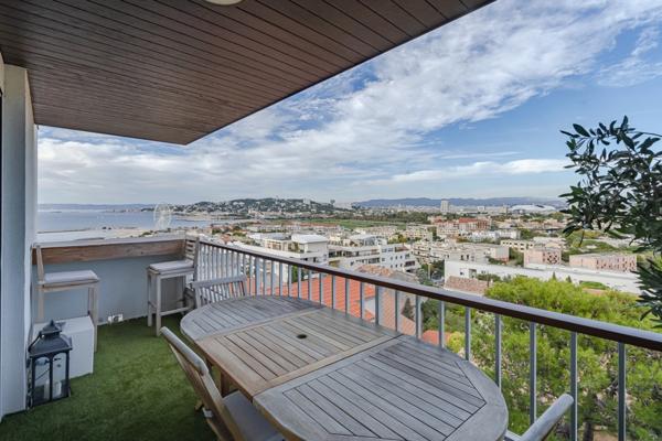 Appartement à vendre 4 pièces MARSEILLE 8EME ARRONDISSEMENT (13) vue mer, terrasse, cave, stationnement libres