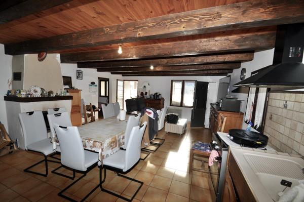 Dpt Alpes de Haute Provence (04), à vendre ALLOS Maison en pierres 3/4 pièces, terrasse et caves. Vue montagnes