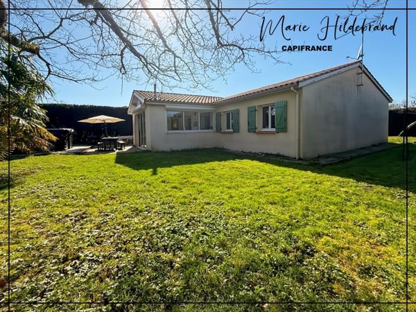Maison plain-pied 130 m² – 4 ch + bureau – Véranda chauffée & piscine et jardin 1000m²