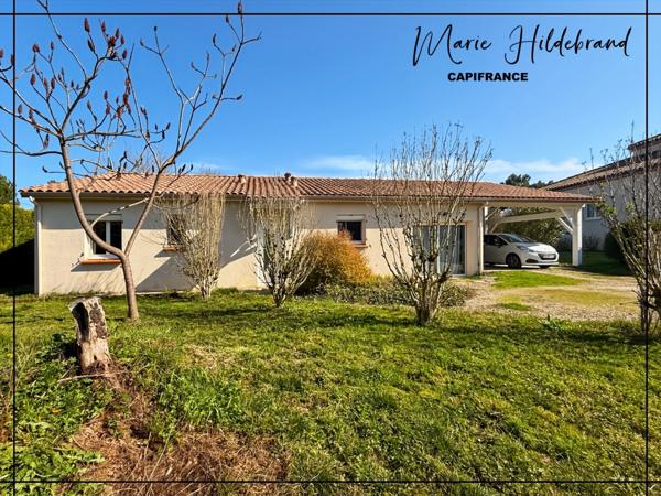 Maison plain-pied 130 m² – 4 ch + bureau – Véranda chauffée & piscine et jardin 1000m²