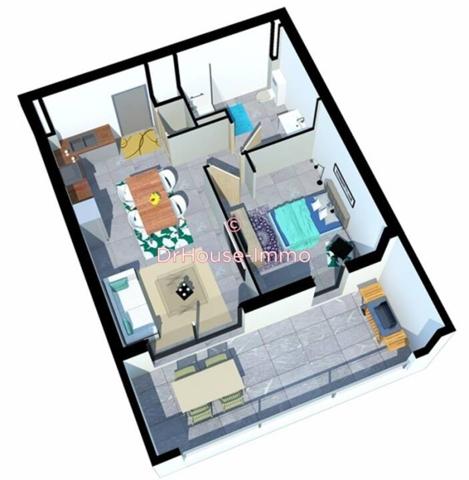 Appartement à vendre 2 pièces de 43 m²