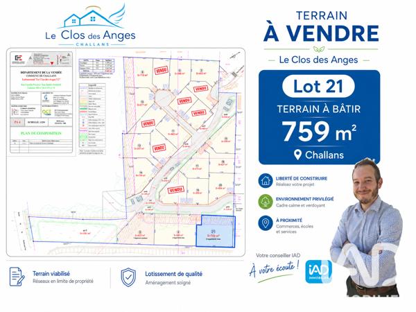 Terrain à vendre 759 m² Challans