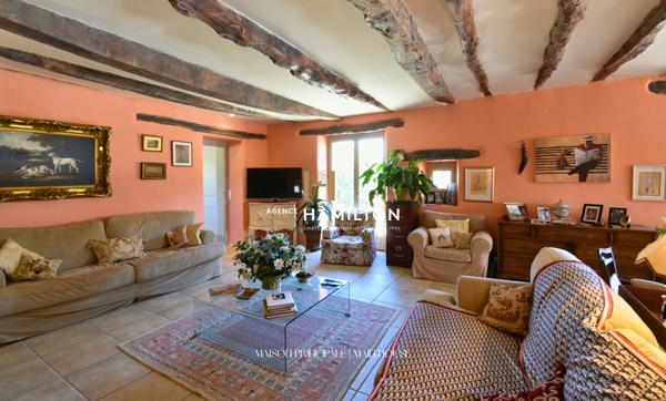 ENSEMBLE DE DEUX MAISONS INDEPENDANTES AVEC VUE DEGAGEE SUR 1.5 Ha DE TERRAIN AVEC PISCINE Cordes sur ciel