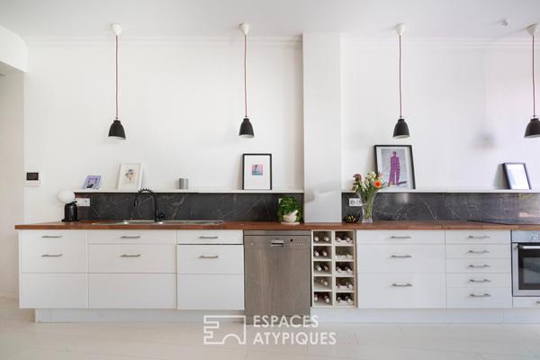Maison-loft avec piscine intérieure et jardin