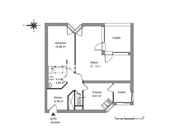 Location Appartement 2 pièces 57.86 m² - 33 RUE DES AVANTS MONTS Montpellier 34080