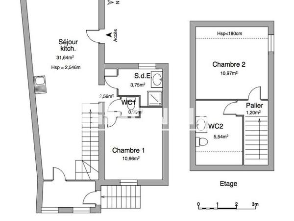 Location Maison 3 pièces 67.3 m² - PORT BOULET Chouze Sur Loire 37140