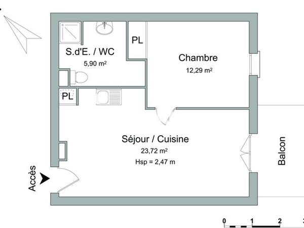 Location Appartement 2 pièces 41.91 m² - RCE ENTRE DEUX MERS ODYSSEE 11 AVENUE DU 10 MAI 1981 Ambes 33810