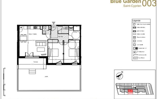 Appartement à vendre    2 pièces •  Saint-Cyprien