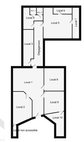 Local commercial de 119m2 avec terrasse